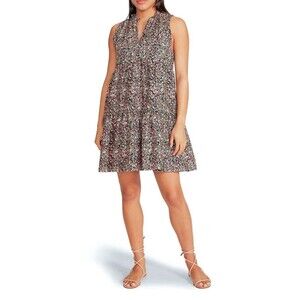 BB Dakota Steve Madden Womens Sleeveless Tiered Floral Mini Dress Size M 1252H4